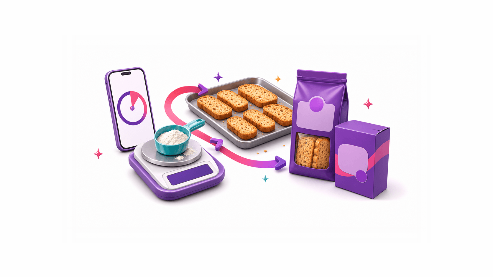 Production capture connecting baking and packaged goods